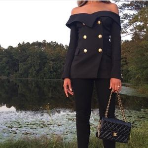 Off the shoulder blazer by asilio
